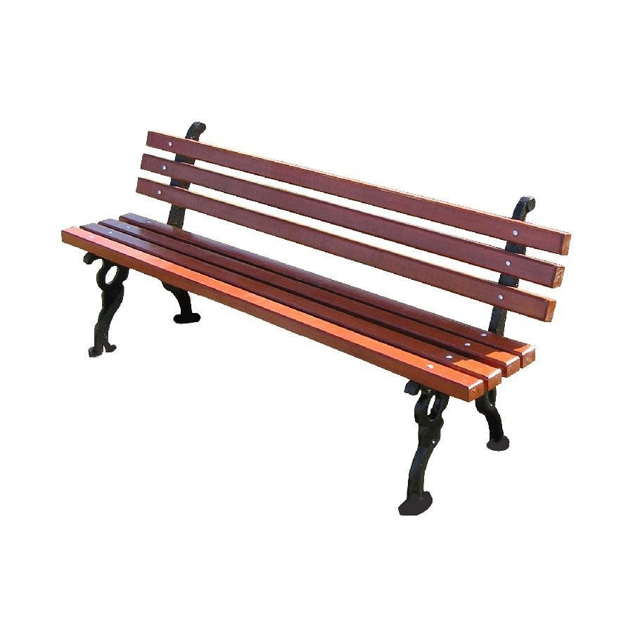 Лавка Ретро 180 см дерев'яна на чавунних ніжках для саду парка, фото 1