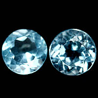 3.33 КТ Природний Бразильський топаз пари 7-7.2 мм.