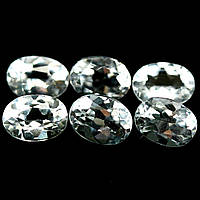 6.11 кт. Природний Бразильський топаз 6 шт. овал