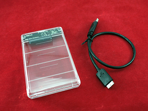 Зовнішній 2.5 USB 3.0 SATA Карман жорсткого диска, прозорий, фото 1