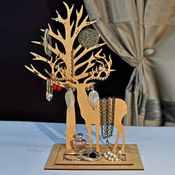 Підставка під прикраси Олень Уль із деревом