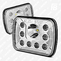 Фары FB-HL-5x7IN-7045C головного света светодиодные (LED) с ДХО, 5x7 дюймов (6x7, 6x8), 12-24 В, 2 шт., хром