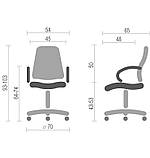 Офісне крісло Richman Флеш спинка-сітка чорна хром коліщатка для персоналу, фото 6