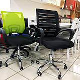 Офісне крісло Richman Флеш спинка-сітка чорна хром коліщатка для персоналу, фото 7