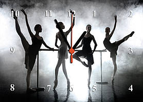 Годинники настінні скляні "Балерини"