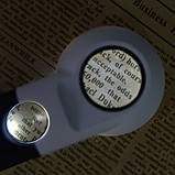 Лупа ручна 30мм Х16, з підсвічуванням Magnifier CH30-6L, фото 3