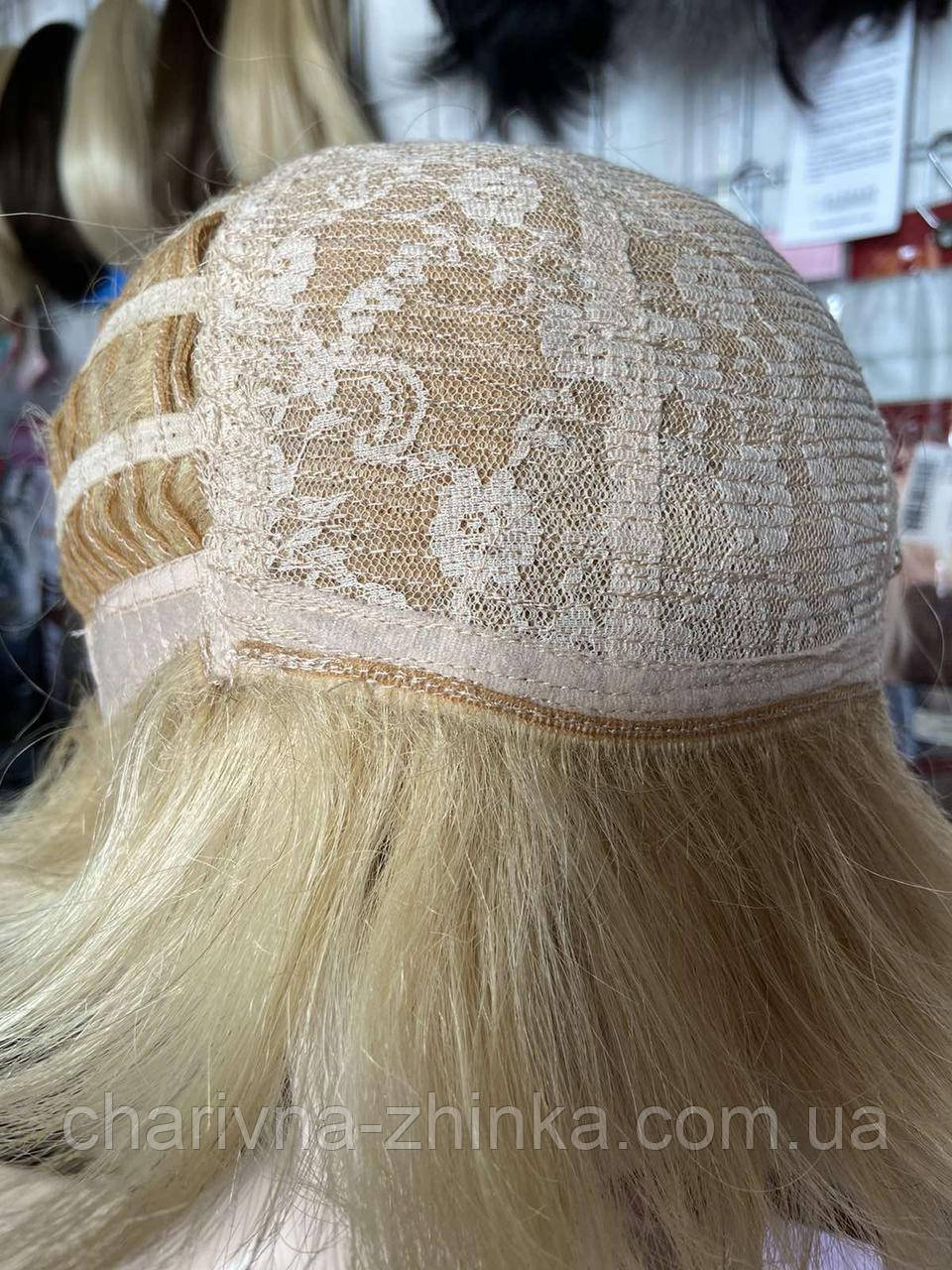 Женский короткий парик с удлиненным затылком из натуральных прямых волос Original блонд - фото 8 - id-p1086562760