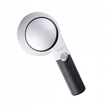 Лупа ручна Magnifier 5Х і 20Х, 75мм c підсвічуванням CH75-10L