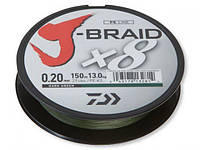 Шнур Daiwa J-Braid X8 Dark Green 150m 0.10мм 6кг