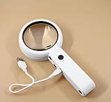 Лупа FS75DC 75 мм 5Х, трансформер з підсвічуванням, фото 3