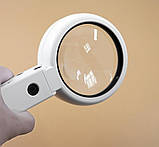 Лупа FS75DC 75 мм 5Х, трансформер з підсвічуванням, фото 5