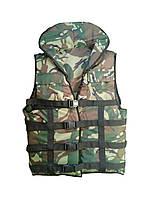 Жилет страховочный с воротником LIFEVEST камуфляж 70-90 кг