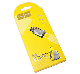 Перехідник USB OTG на MicroUsb Silver HOCO UA10 (box)