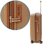 Легка стильна валіза з поліпропілену велика Snowball бежева, фото 6