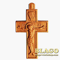 Хрест натільний дерев'яний різьблений №121, 3х5 см