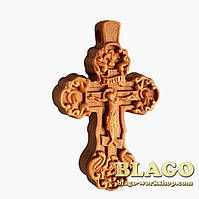 Хрест натільний дерев'яний різьблений №122, 2,2х4,2 см