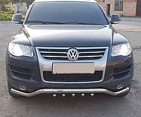 Кенгурятник изогнутый ус на Volkswagen Touareg (2002-2010) Фольксваген Туарег