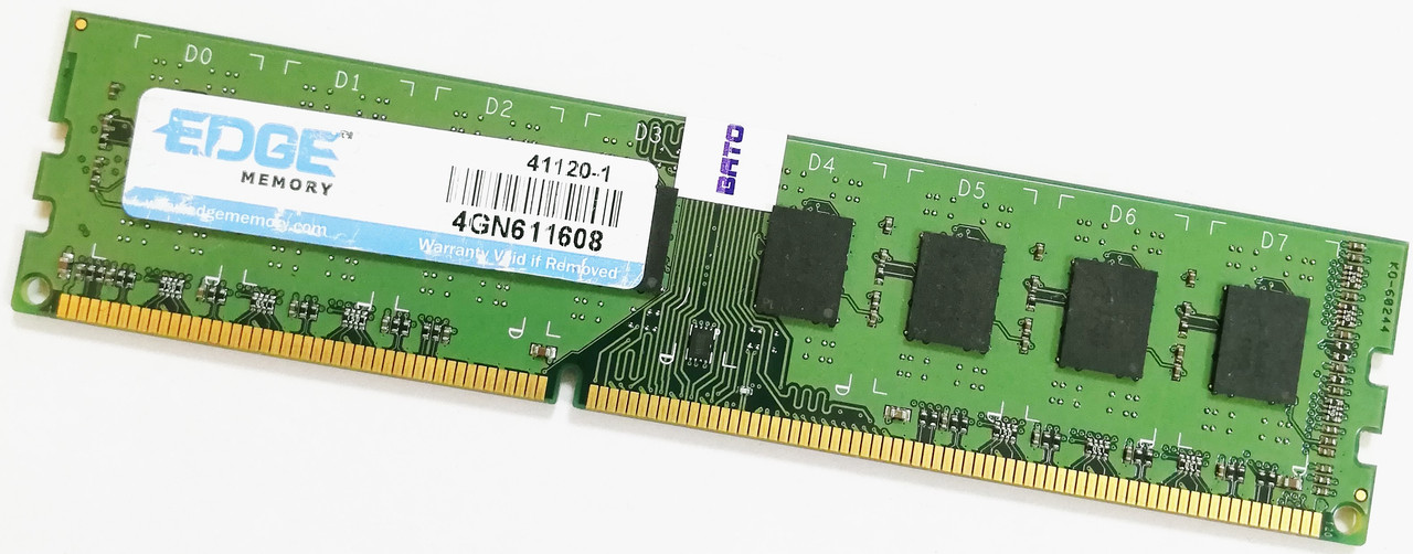 Оперативная память Edge DDR3 4Gb 1333MHz PC3 10600U CL9 2R8 (4GN611608) Б/У
