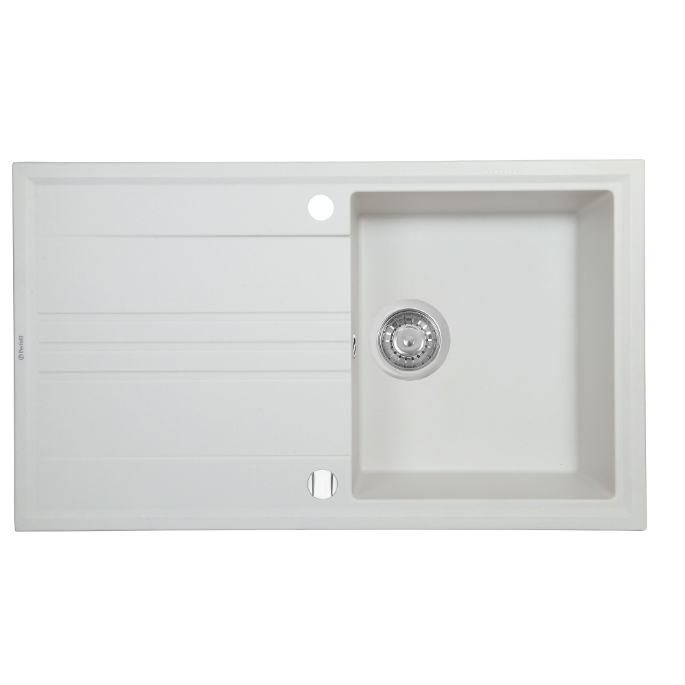 Мийка кухонна гранітна Perfelli CAPIANO PGC 114-86 WHITE
