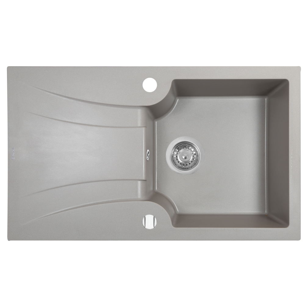 Мийка кухонна гранітна Perfelli FELICINETTO PGF 1141-78 GREY METALLIC