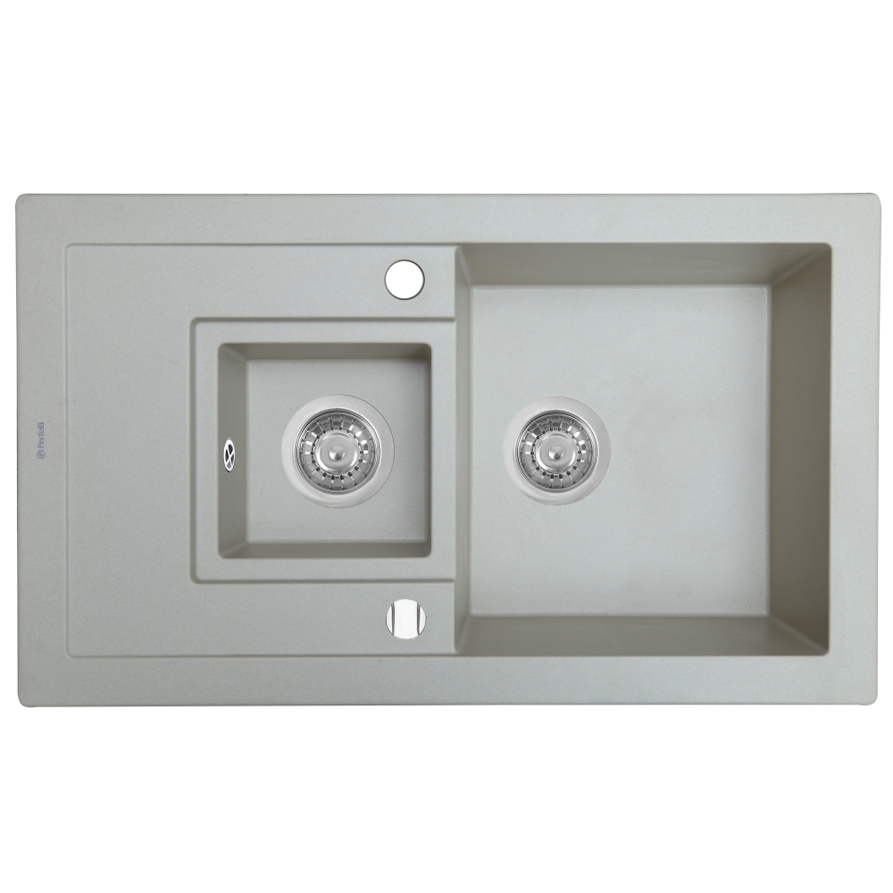 Мийка кухонна гранітна Perfelli PIERRAUN 5361-78 GREY METALLIC