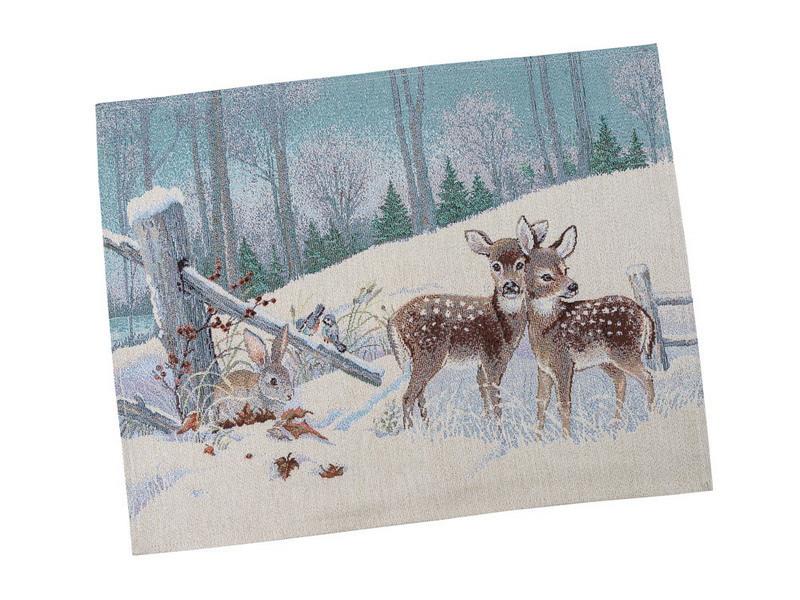 Новорічна серветка на стіл 37*49 см Полярна зірка, фото 1