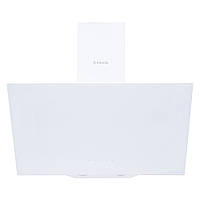 Белая настенная декоративная наклонная сенсорная кухонная вытяжка Minola HVS 6242 WH 700 LED. шириной 60 см