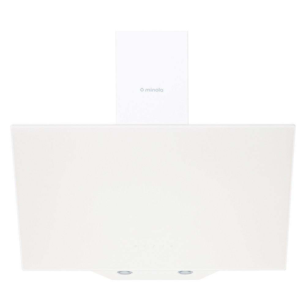 Бежева настінна декоративна похила сенсорна кухонна витяжка Minola HVS 6242 IV 700 LED, шириною 60 см, фото 1