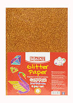 Картон з блискітками A4 MAXI Мідний 290 г/м2 MX61917