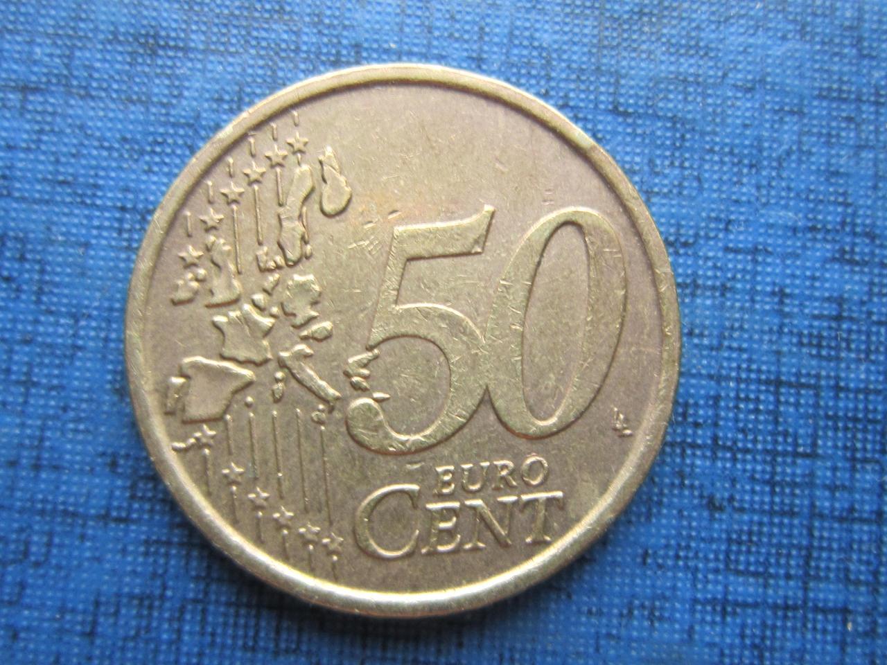 Монета 50 евроцентов Италия 2002 - фото 2 - id-p385928684
