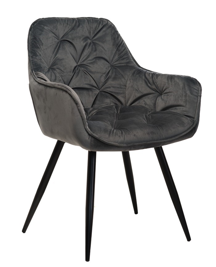 Стілець M-65 вельвет сірий TM Vetro Mebel