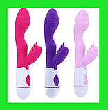 Ребристий подвійний вибратор, кліторально вагінальний лаг, інтимні іграшки з шипами, фото 2