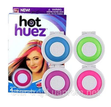 Мгновенная временная краска Цветная пудра (мелки) для волос Hot Huez - фото 2 - id-p1263536778