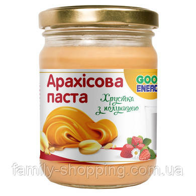 Арахісова паста Хрустка з полуницею, 180 г 460