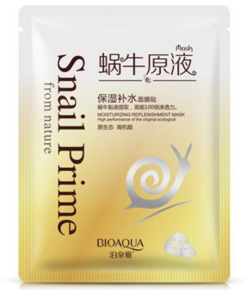 Маска для обличчя BIOAQUA з улиточным муцином та гіалуронової кислотою 30 г