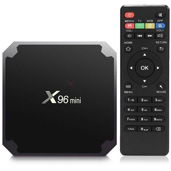 Приставка смарт тв бокс smart tv box x96 mini 4-ядерная 2Гб/16Гб андроид 7.1.2 черный 4K - фото 2 - id-p1263546539