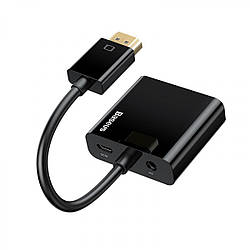 Перехідник конвертер BASEUS HD Converter HDMI 4k на VGA, micro USB, DC3.5