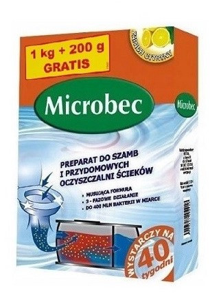 Microbec Ultra средства для выгребных ям и септиков Bros Microbec с ароматом лимона 1200 г - фото 1 - id-p1263553218