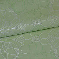 Обои для стен бумажные салатовые цветы абстракция 0,53*10м