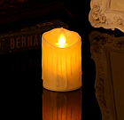 Світлодіодна свічка з імітацією полум'я 75х125мм, 2700К парафіновий віск, фото 3