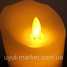Світлодіодна свічка з імітацією полум'я 75х125мм, 2700К парафіновий віск, фото 6