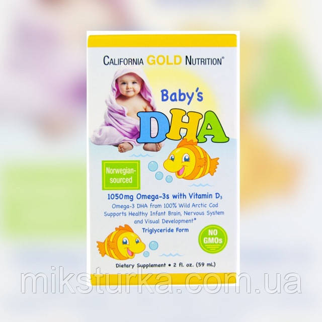 Омега-3 з вітаміном D3 для дітей, California Gold Nutrition, iHerb, США