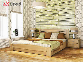Ліжко двоспальне (двомісне) 140х190 см дерев'яне Селена Аурі в спальну кімнату Щит