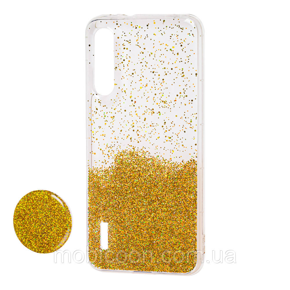 Чохол силіконовий Fashion popsoket для Xiaomi Mi 10/10 Pro Gold