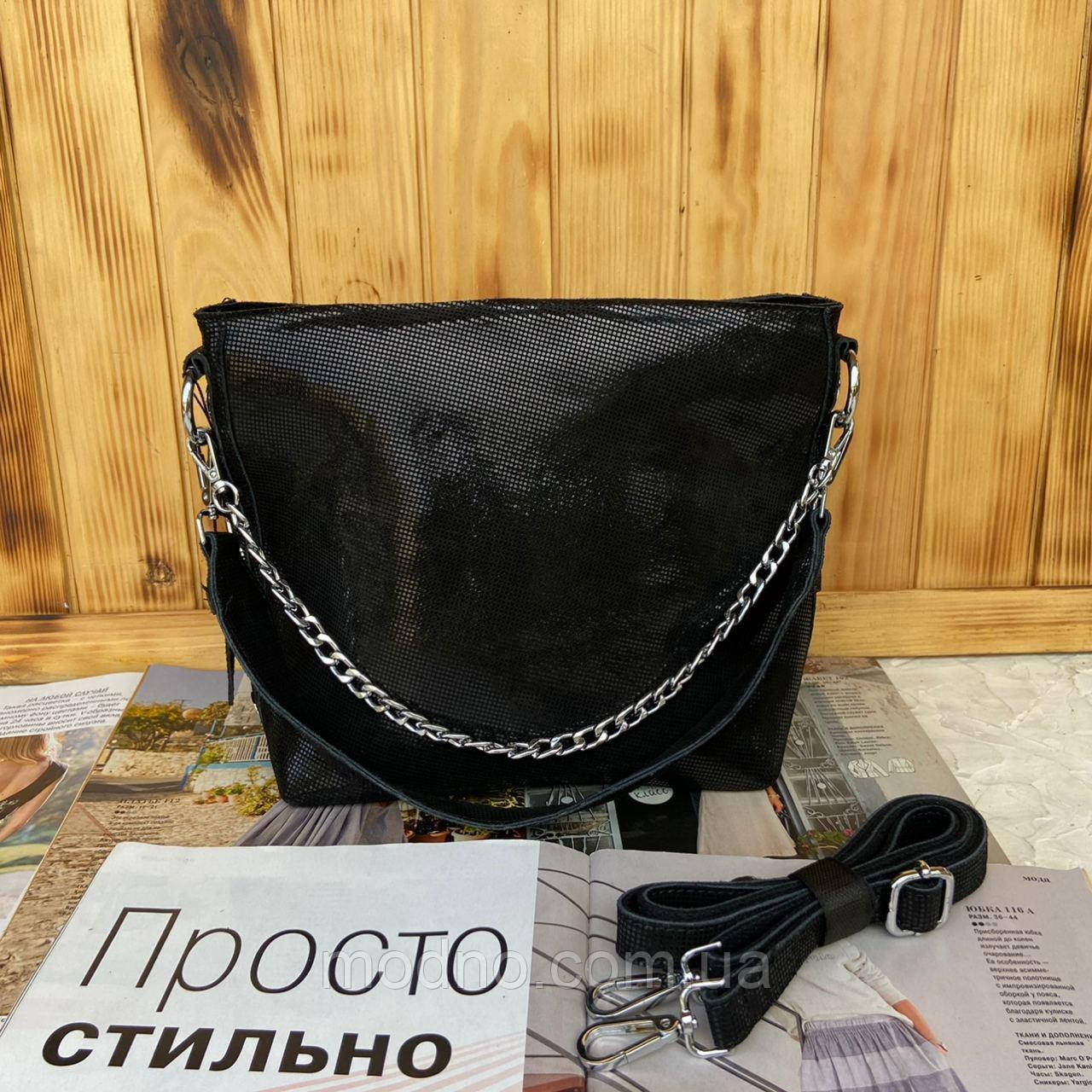 Женская кожаная сумка на и через плечо с лазерной обработки Farfalla Rosso