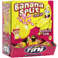 Блок жвачек Fini Banana Split Bubble Gum 200 шт