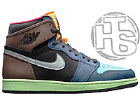 Чоловічі кросівки Air Jordan 1 Retro High Tokyo Bio Hack Brown Black Navy Blue Orange Pink 555088-201