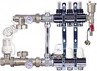 Коллектор в сборе (без насоса) для подключения системы теплый пол FADO (3 контура)