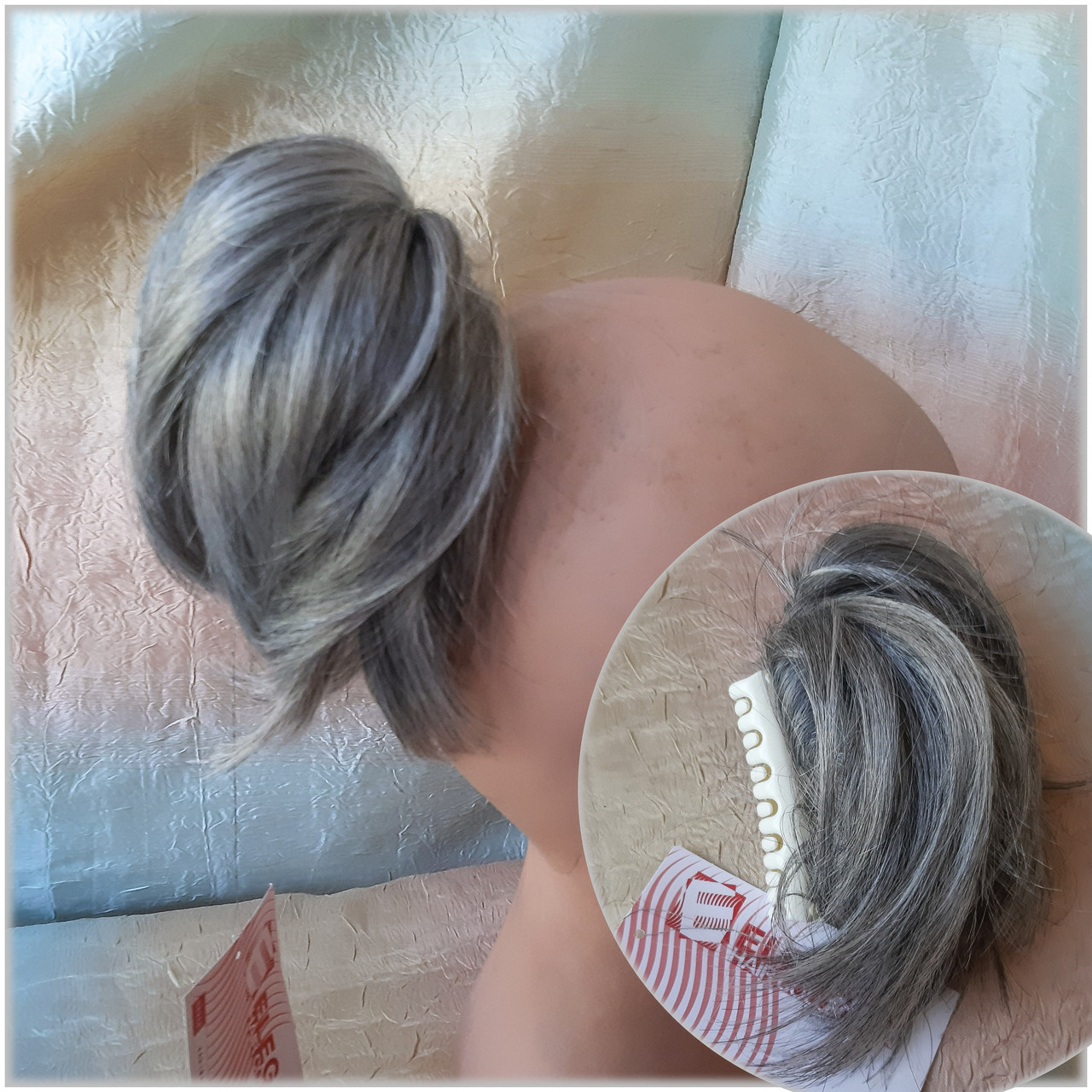 Хвіст короткий "рожки" на крабі сивий мікс KARINA-51, фото 1