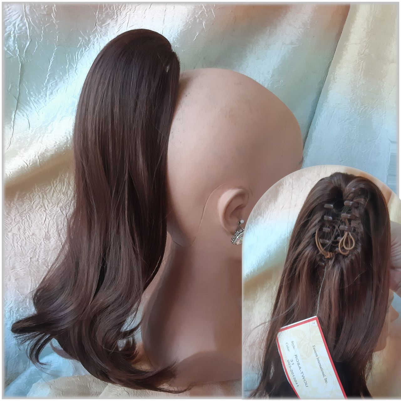 Хвіст прямий на крабі двухсторонній світло-каштановий ROSA-31, фото 1